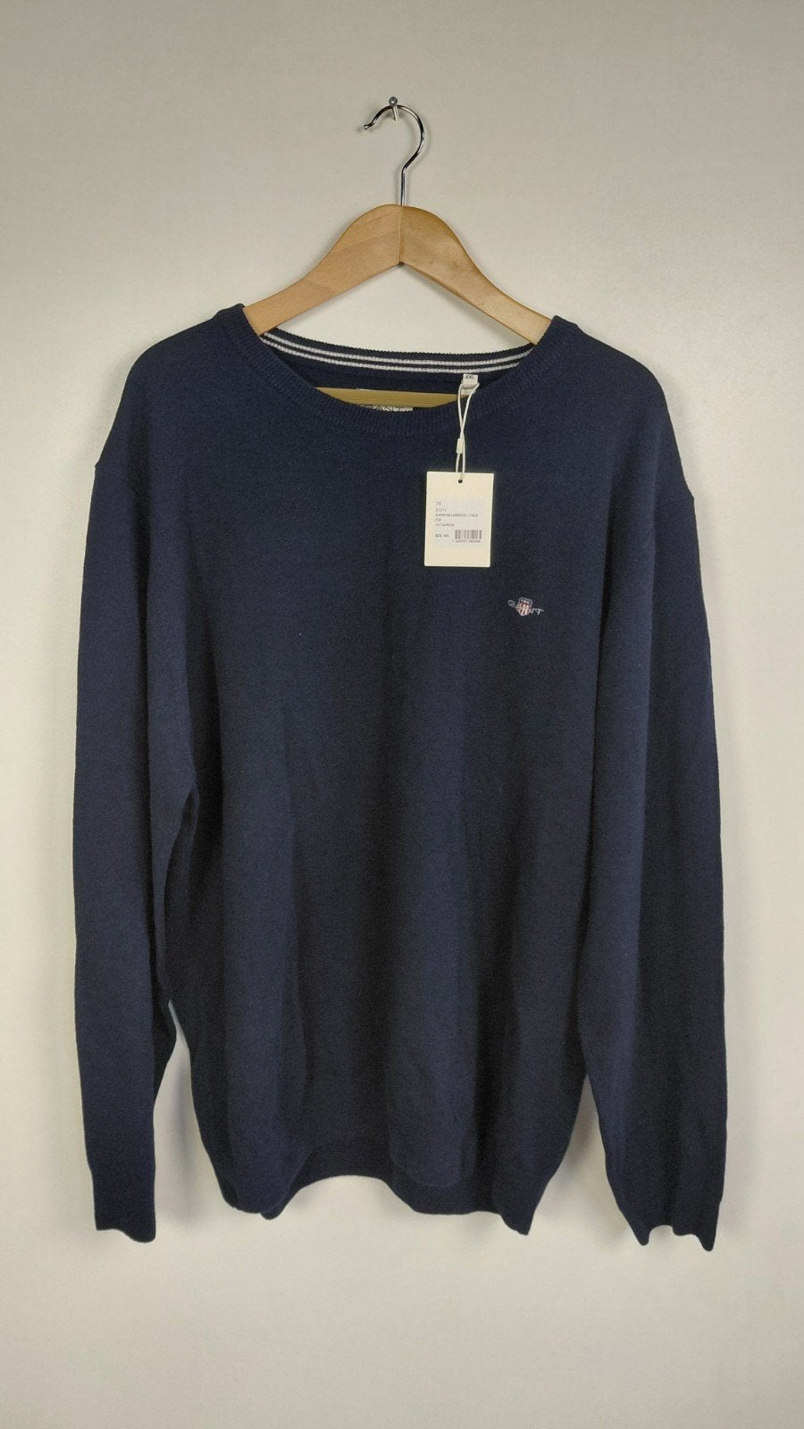 Gant Lamswollen Trui Nieuw Maat 4XL, Blauw, Nieuw, Overige maten, Ophalen of Verzenden