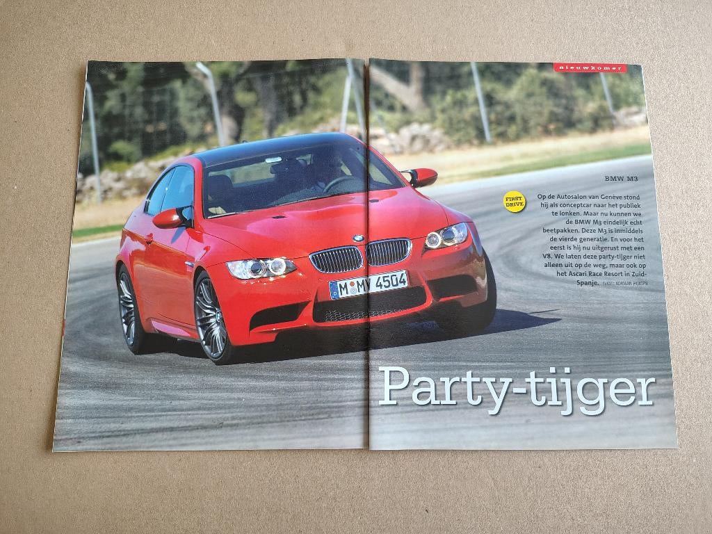 Auto Test (uit oud tijdschrift) BMW M3/ E92 (2007), Boeken, Auto's | Folders en Tijdschriften, BMW, Verzenden