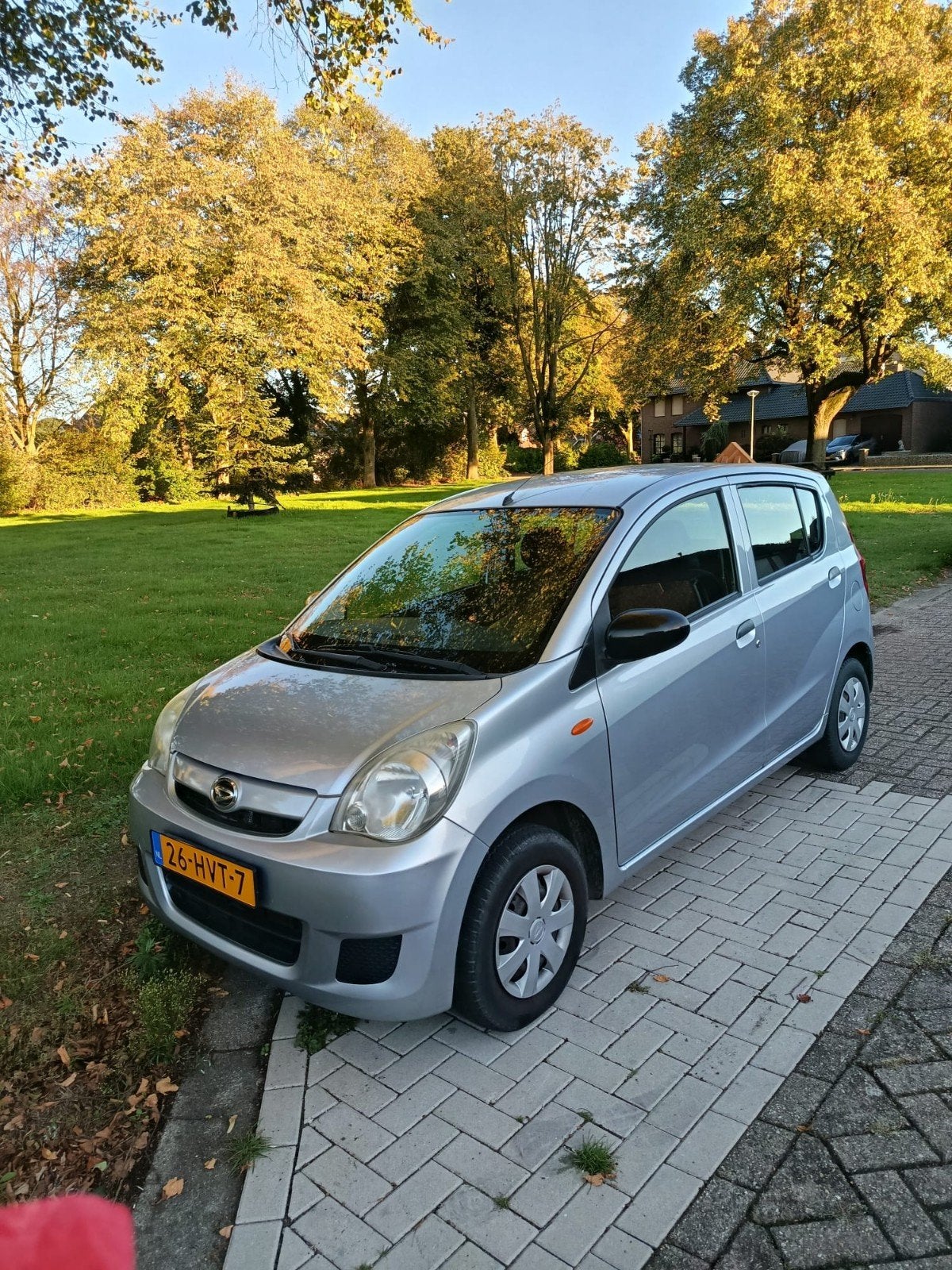 Daihatsu Cuore 1.0 5D 2009 Grijs nieuwe APK, Auto's, Voorwielaandrijving, Stof, 600 kg, Zwart