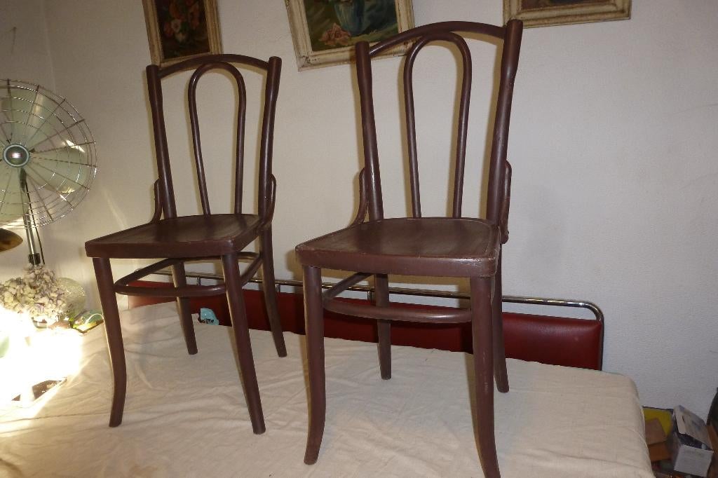 2 Caféstoelen,Thonet,1900-20,BISTROSTOELEN, Ophalen of Verzenden