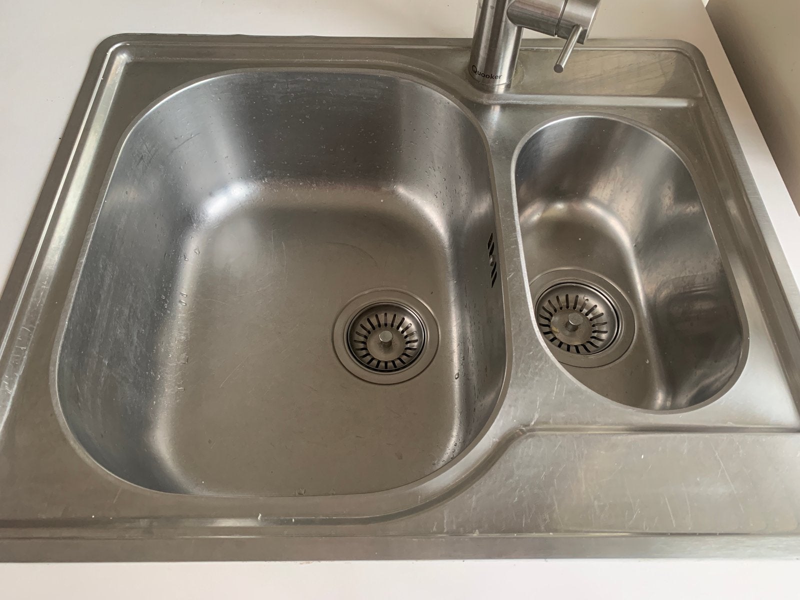 Dubbele wasbak gootsteen spoelbak keuken 62x50 cm, Huis en Inrichting, Keuken | Keukenelementen, Ophalen, Overige kleuren, 50 tot 100 cm