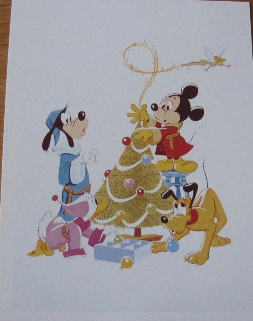 Kerst - Disney - Mickey en Goofy zetten kerstboom - nieuw, Verzenden, 1980 tot heden, Ongelopen, Overige thema's