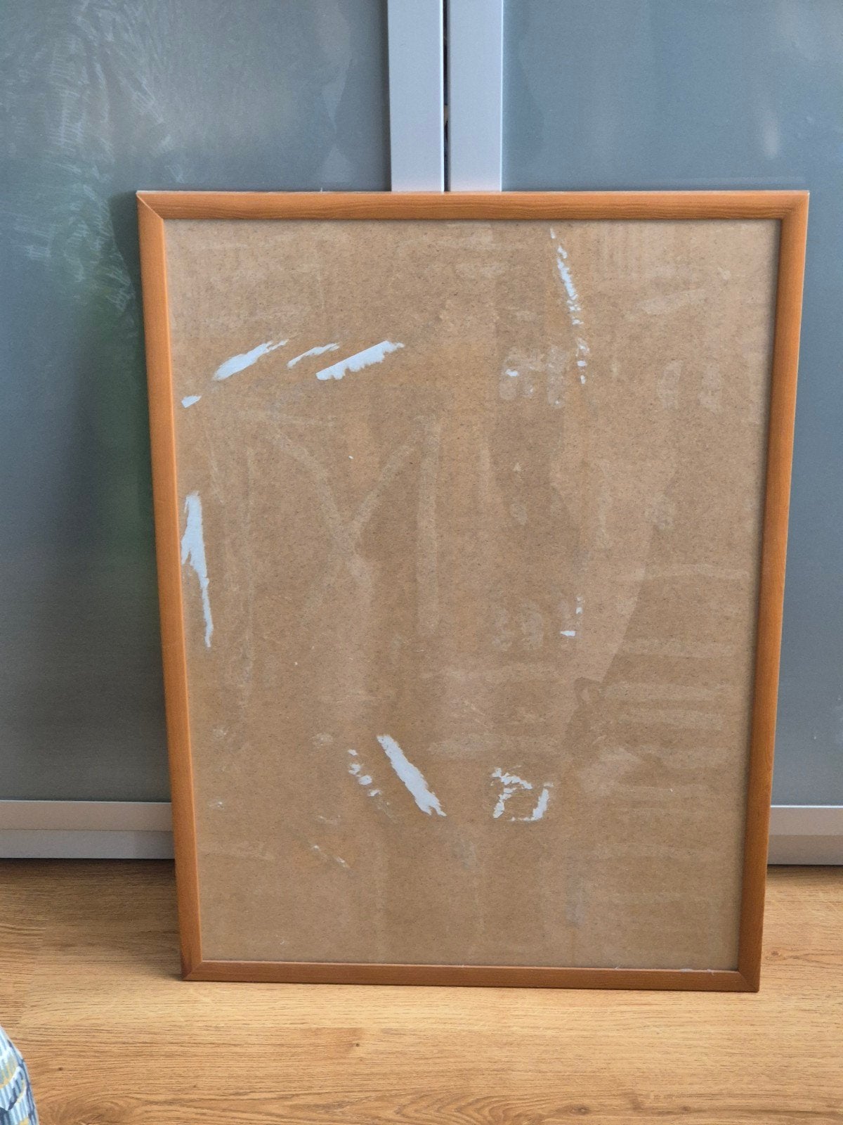 Houten lijst met glas en ophangsysteem (70x50 cm) fotolijst, Ophalen, Bruin, Hangend, Gebruikt