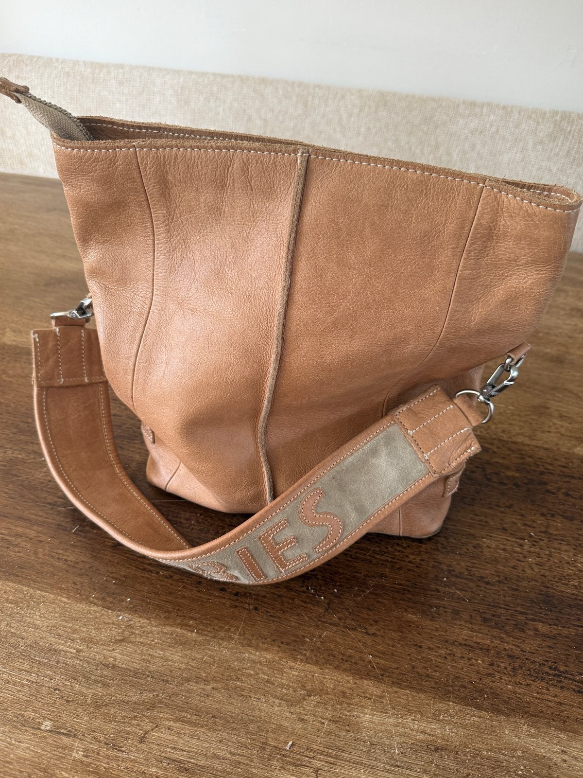 Leren Shabbies tas in zeer goede staat met handige vakken, Sieraden, Tassen en Uiterlijk, Ophalen of Verzenden, Zo goed als nieuw