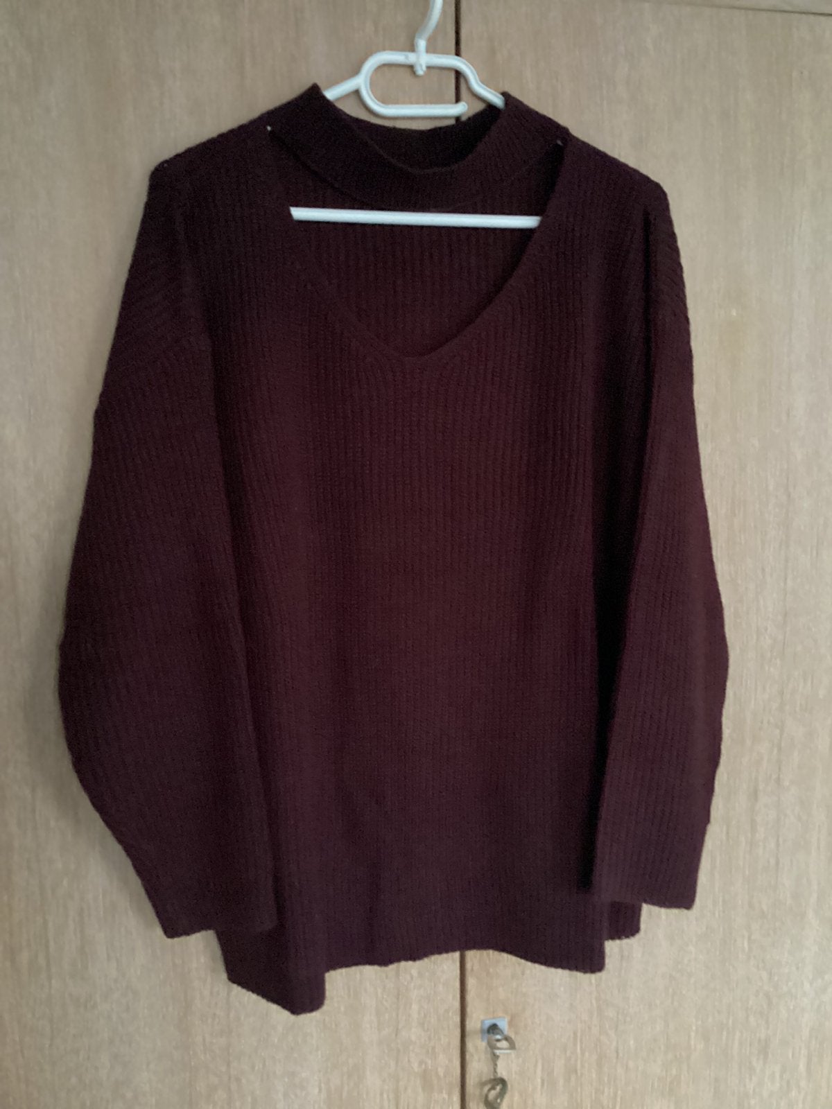 Gebreiden trui kleur; wijnrood, Ophalen of Verzenden, Zo goed als nieuw, Maat 46/48 (XL) of groter, Rood