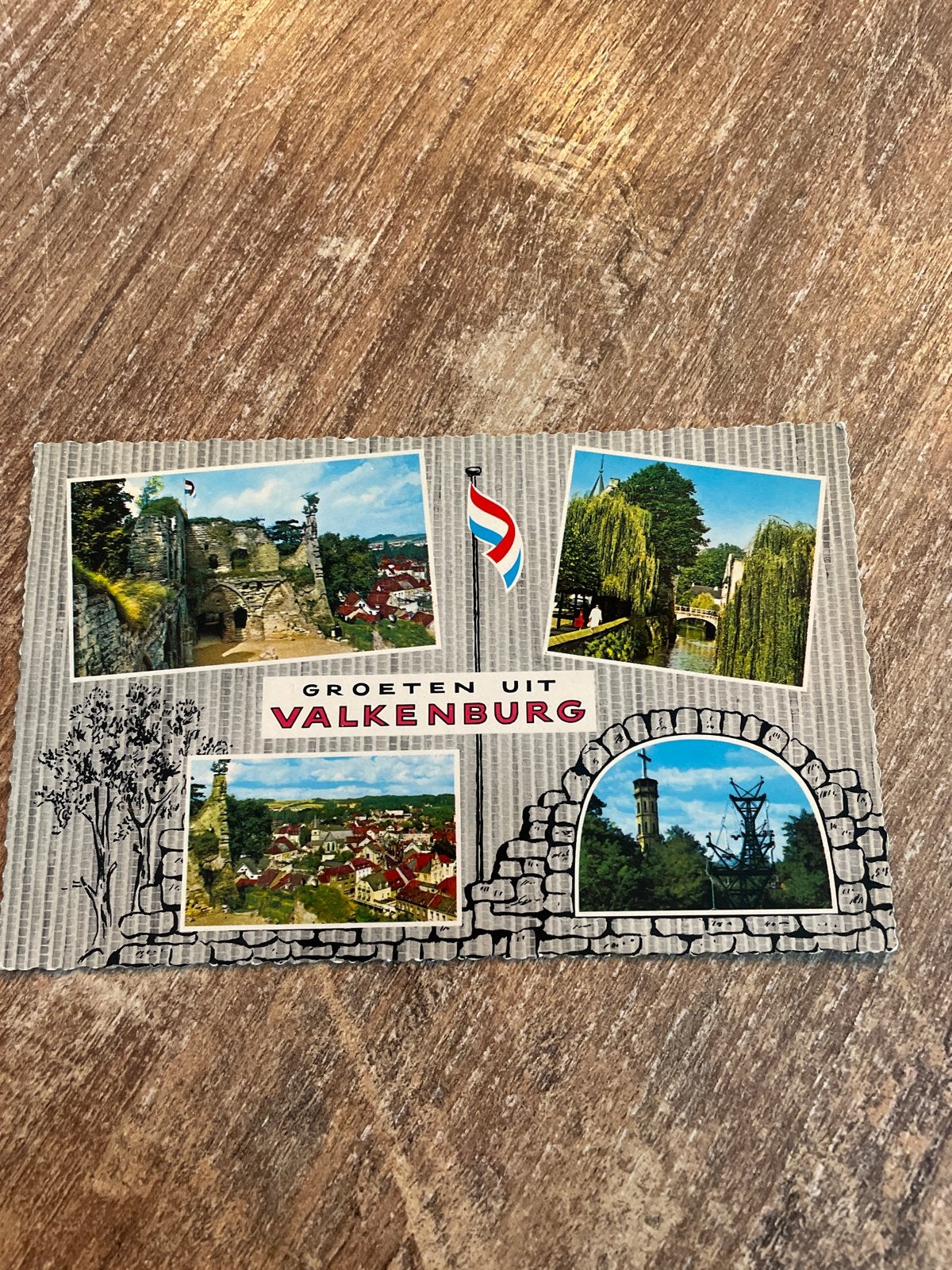 Oude ansichtkaart Groeten uit Valkenburg (1965), Ophalen of Verzenden, 1960 tot 1980, Gelopen, Limburg