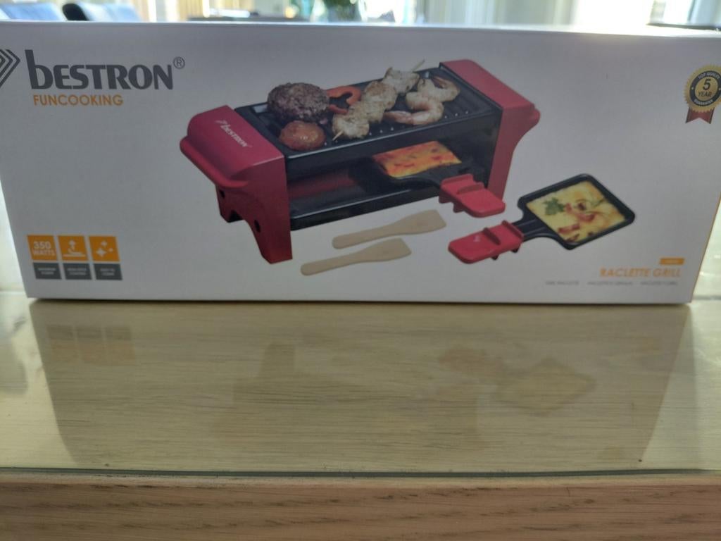 NIEUW! Bestron AGR102 - gourmetstel 2 personen, Witgoed en Apparatuur, Gourmetstellen, Ophalen of Verzenden, Nieuw, Minder dan 4 personen