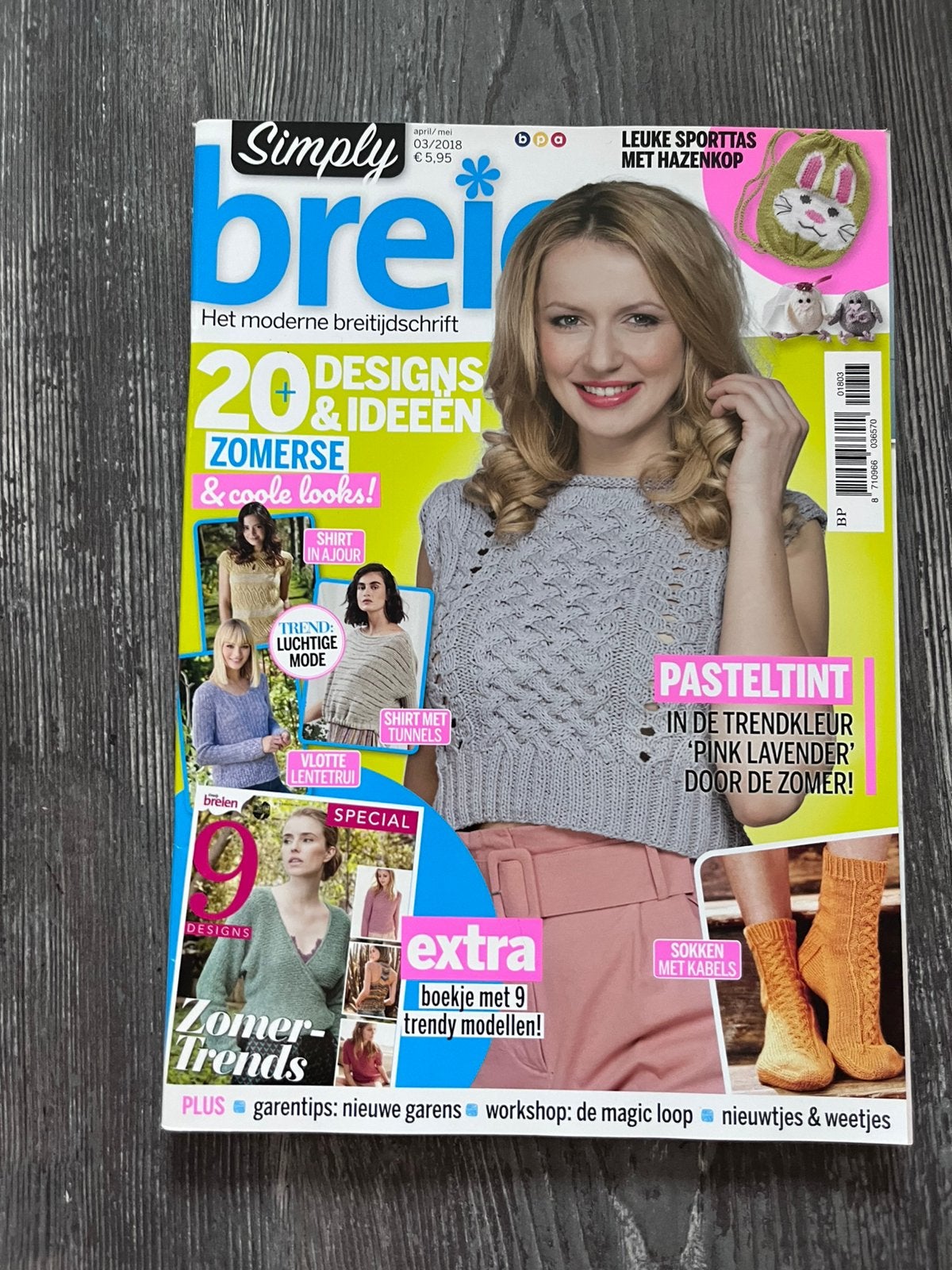 Simply breien april/mei 2018, Ophalen of Verzenden, Zo goed als nieuw, Breien, Patroon of Boek