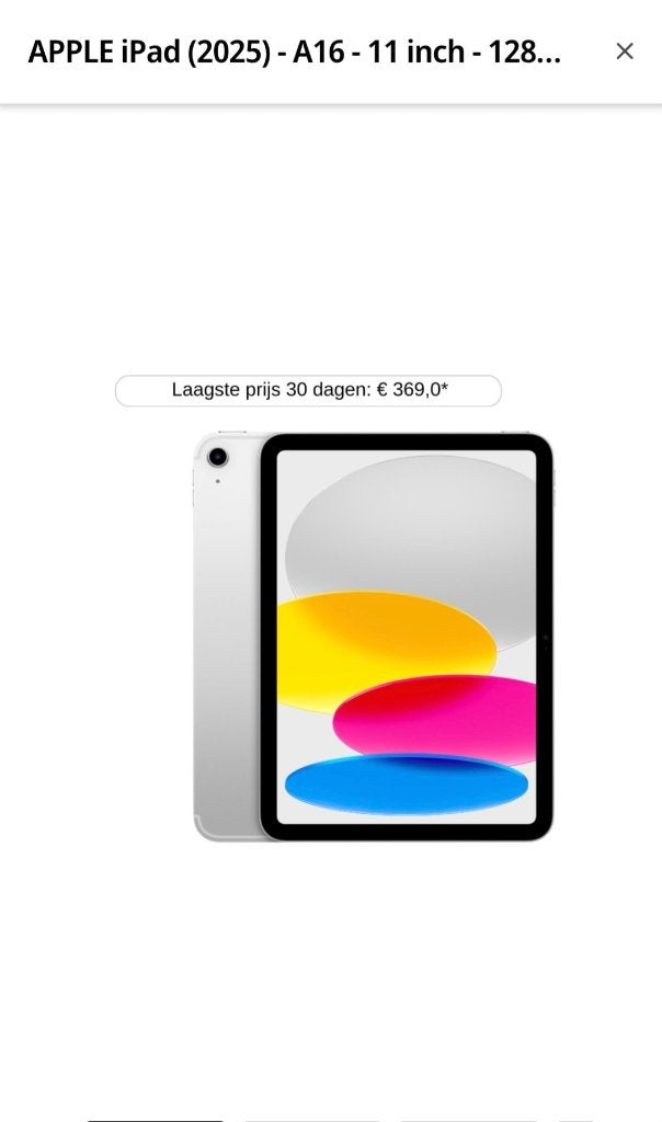 I pad a16 128gb zilver 2025 ruilen tegen ps5, Computers en Software, Apple iPads, Ophalen of Verzenden, Nieuw, 11 inch, Apple iPad