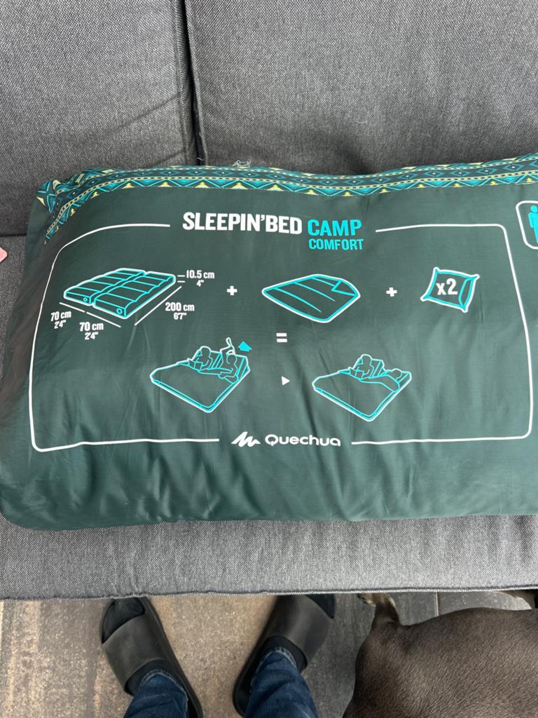 Quechua Sleepin'Bed Camp Comfort 2-persoons luchtbed, Ophalen of Verzenden, Zo goed als nieuw, 2-persoons