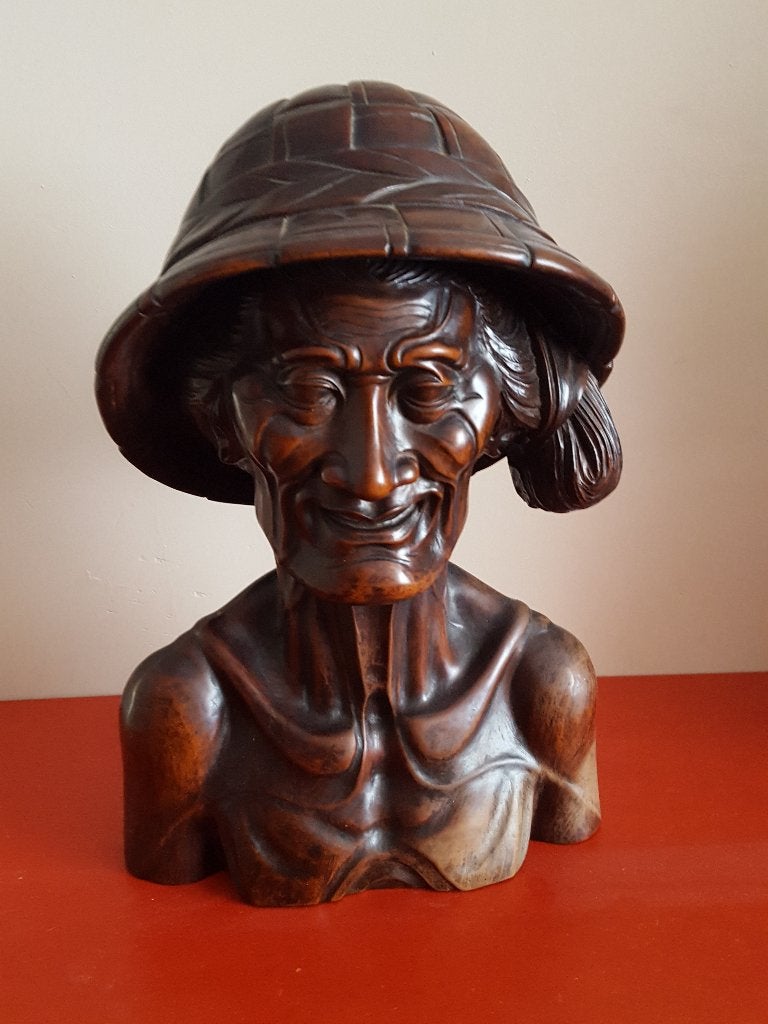 Antek en Kuns -Art Deco Style Javaanse buste v.e. vrouw., Antiek en Kunst, Art deco, Buste, Ophalen of Verzenden, Handgemaakt
