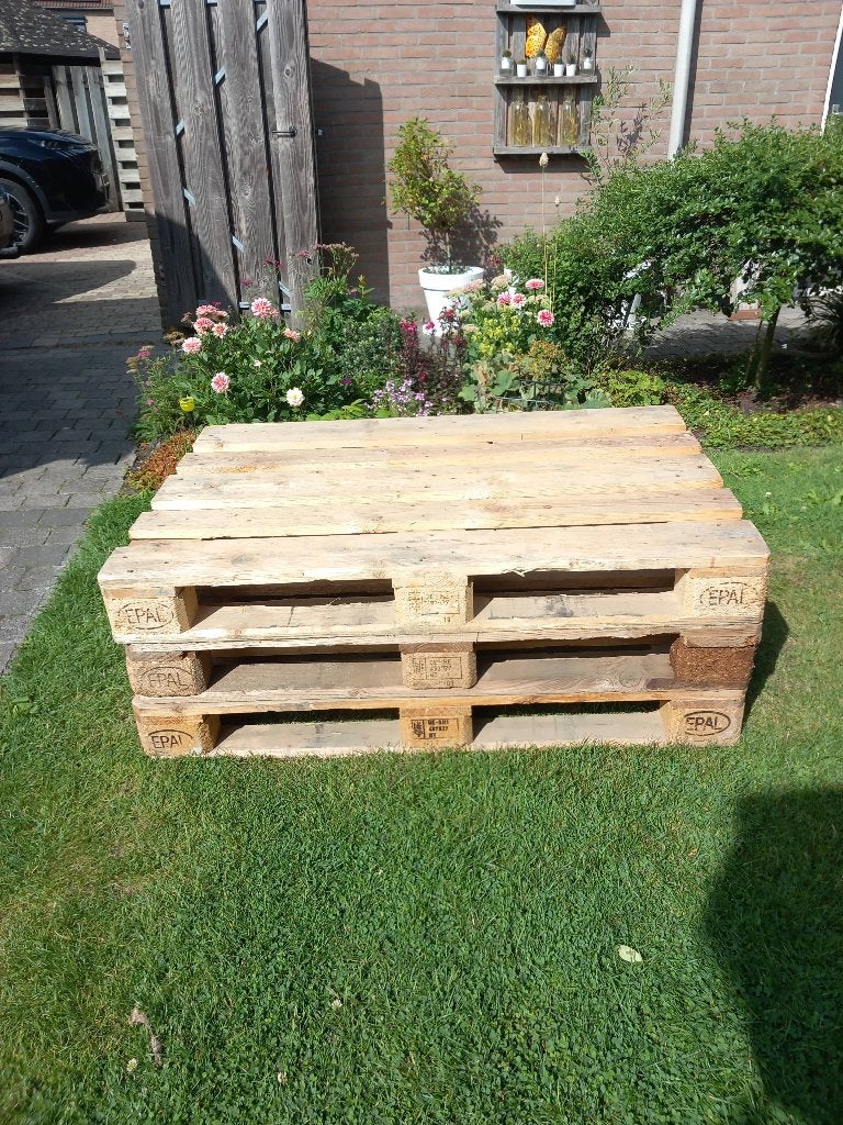 Euro pallets 3x, Doe-het-zelf en Verbouw, Hout en Planken, Ophalen, Gebruikt, Pallet, Minder dan 200 cm