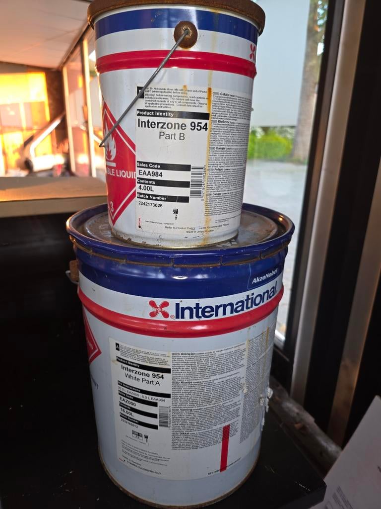 2 componenten verf Wit (2x 5L en 1x 20L), Ophalen, Nieuw, Wit