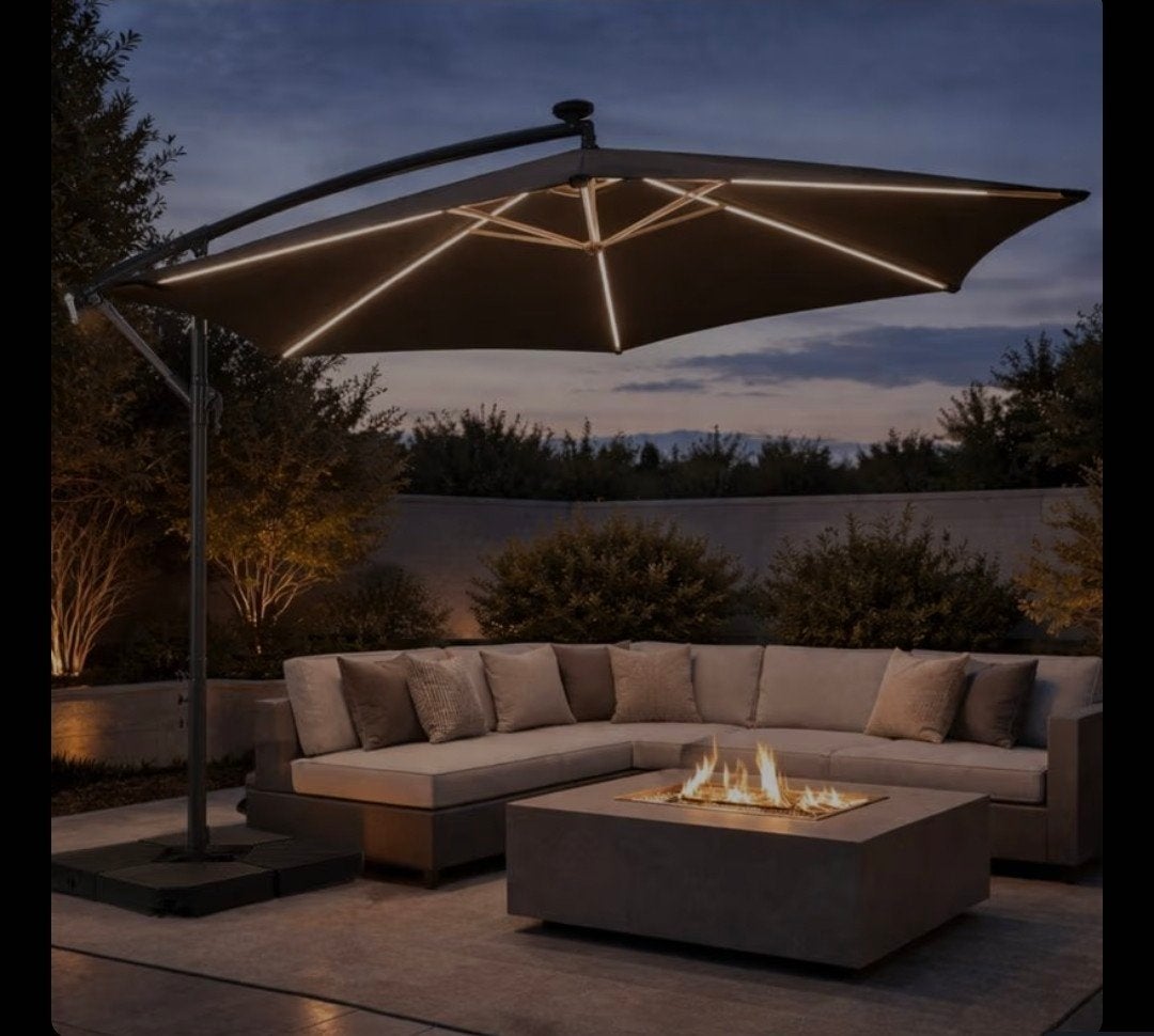 Zweefparasol met ledverlichting, Ophalen, Nieuw, Zweefparasol