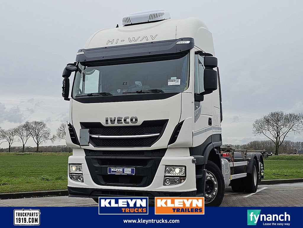 IVECO AS260S42 STRALIS 6x2 intarder alcoa's, Auto's, Vrachtwagens, Automaat, Euro 6, Iveco, Wit
