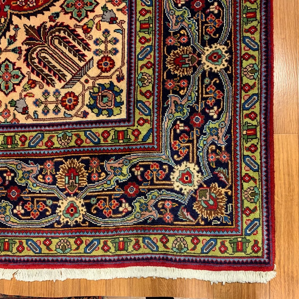 perzisch tapijt tabriz – 351 x 257 cm – Gratis bezorgd, TTM Wonen, Meubels – (Perzische) Tapijten en Woonaccessoires, Blauw, Gebruikt