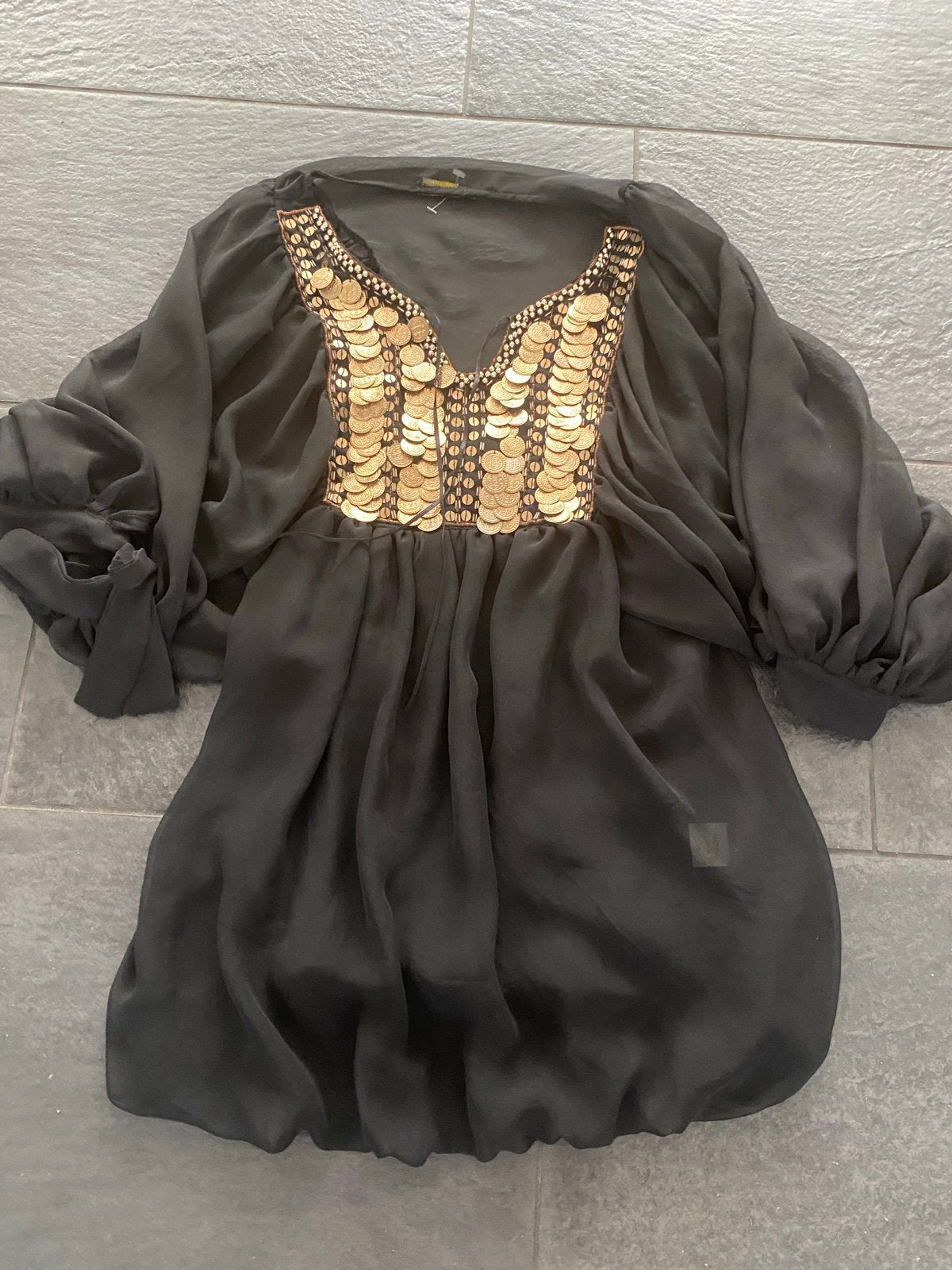 Prachtige Ambika kimono boven badkleding, Ophalen of Verzenden, Zo goed als nieuw, Zwart, Overige typen