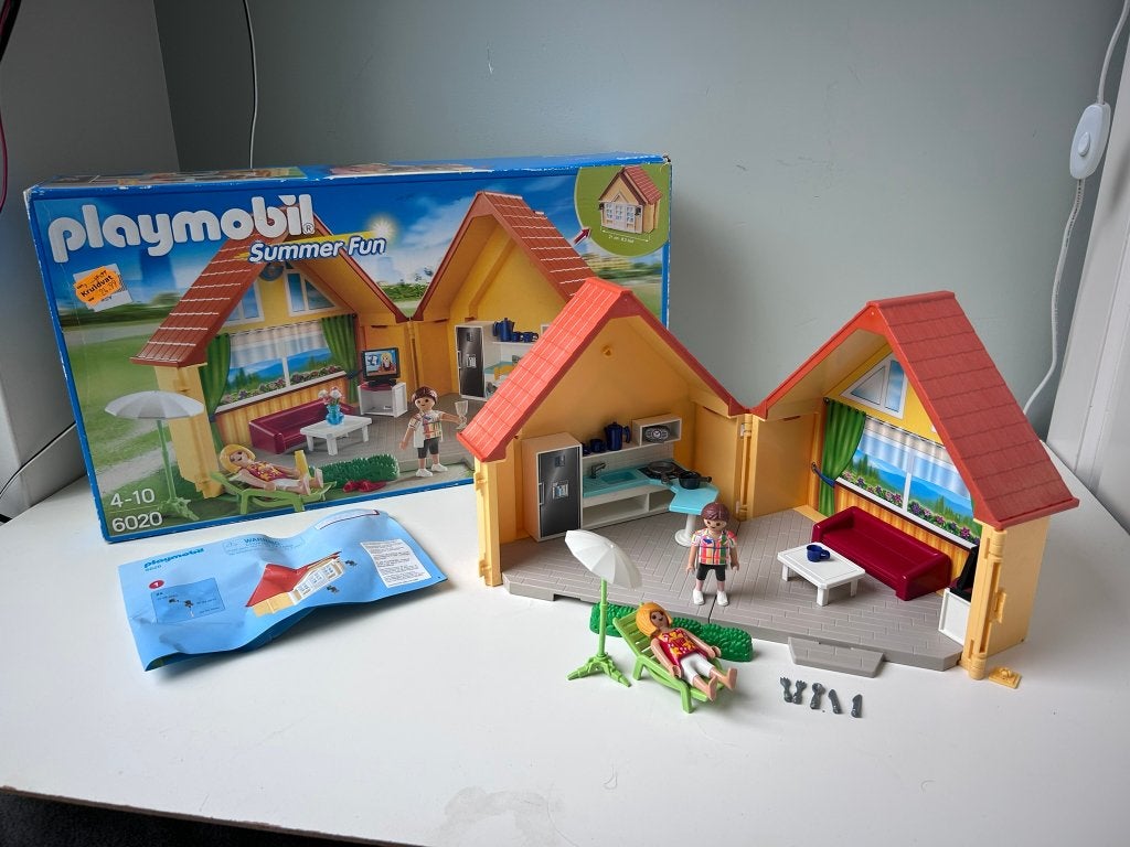 Playmobil 6020 Zomerhuisje incl doos, Gebruikt, Gebouw, Complete set, Ophalen of Verzenden