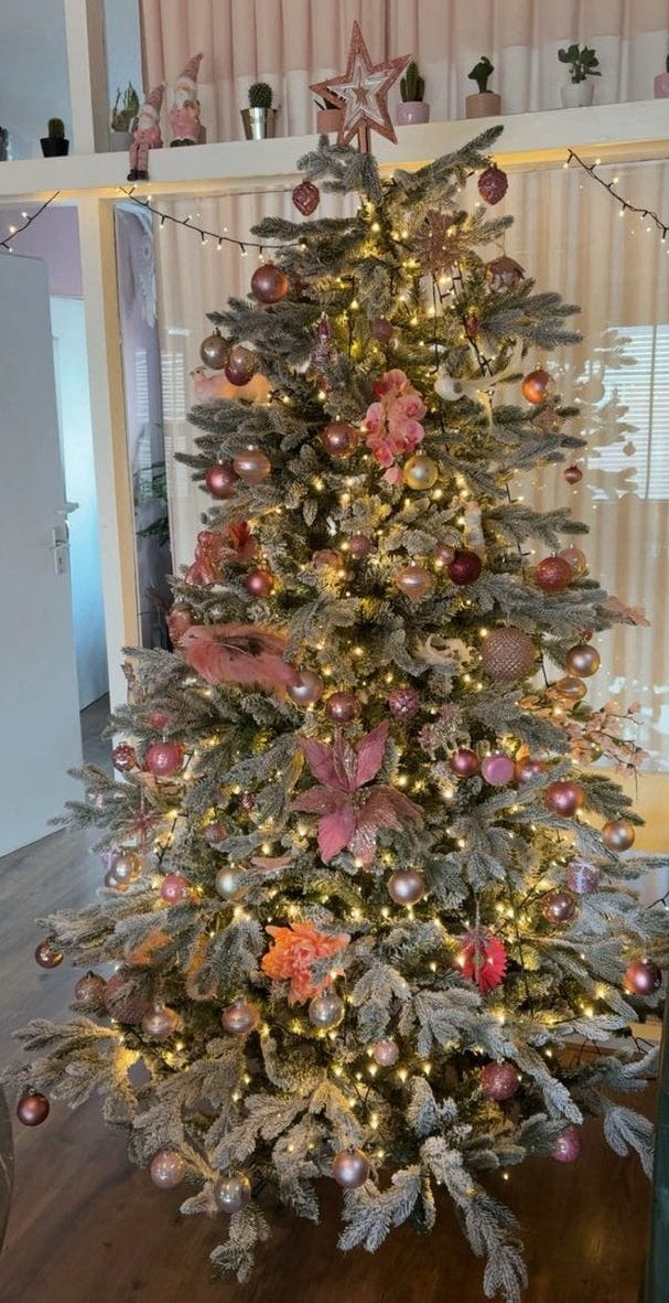 Nep kerstboom met nep sneeuw, Ophalen, Zo goed als nieuw