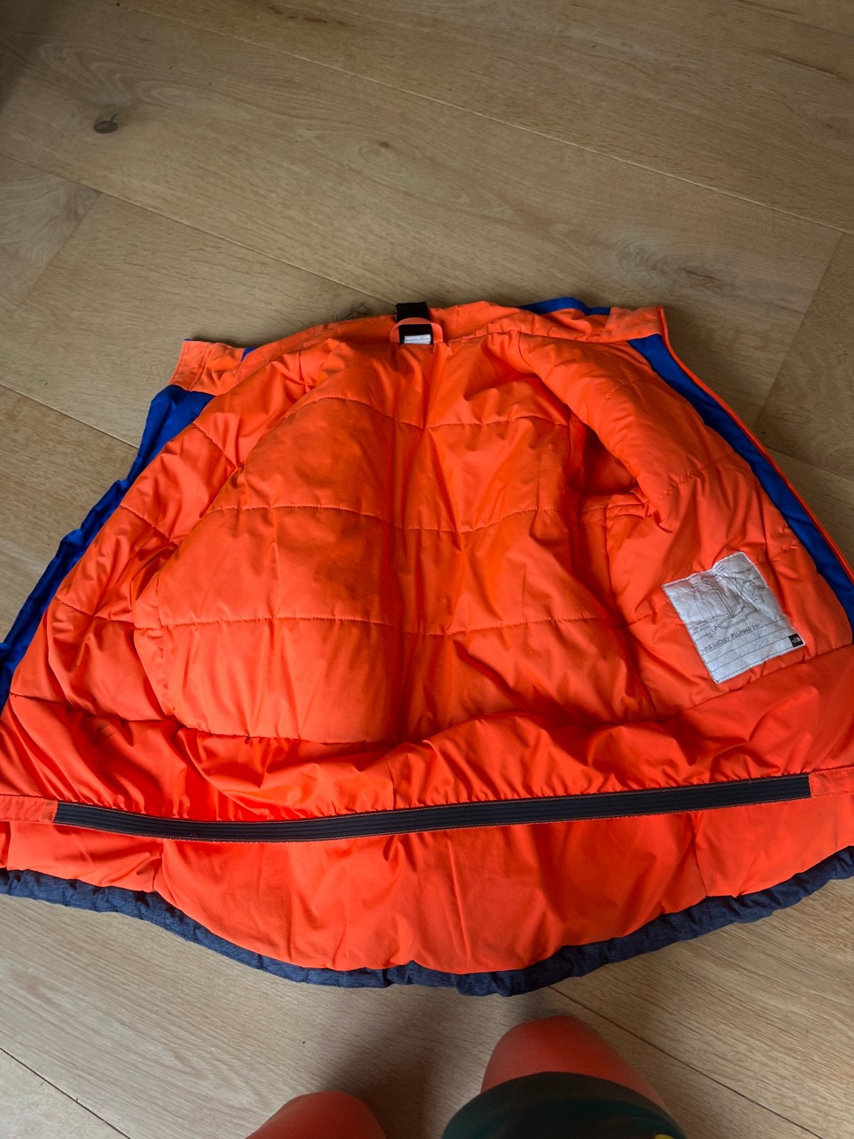 The North Face kinderjas blauw/oranje - Maat onbekend, Ophalen of Verzenden, Gebruikt, Jongen