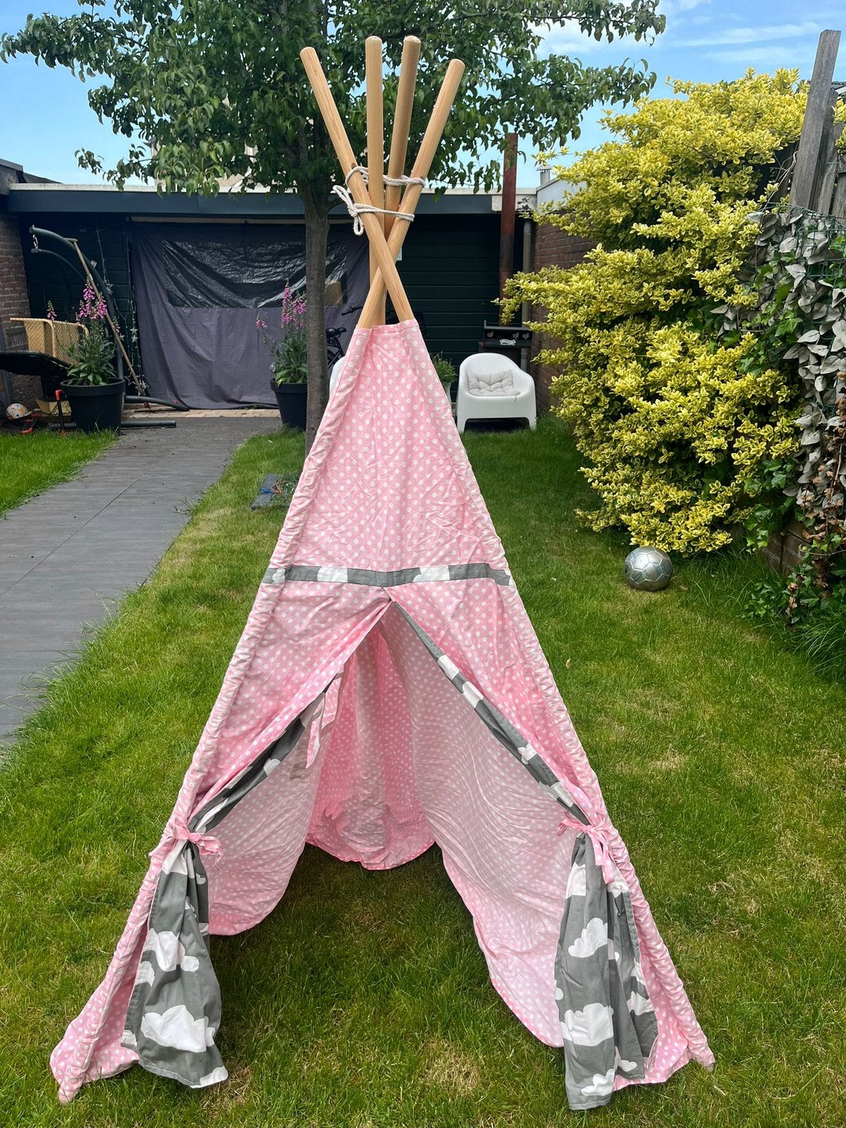 Blitsr Tipi Speeltent/ roze tipi tent met stippen!, Ophalen of Verzenden, Zo goed als nieuw