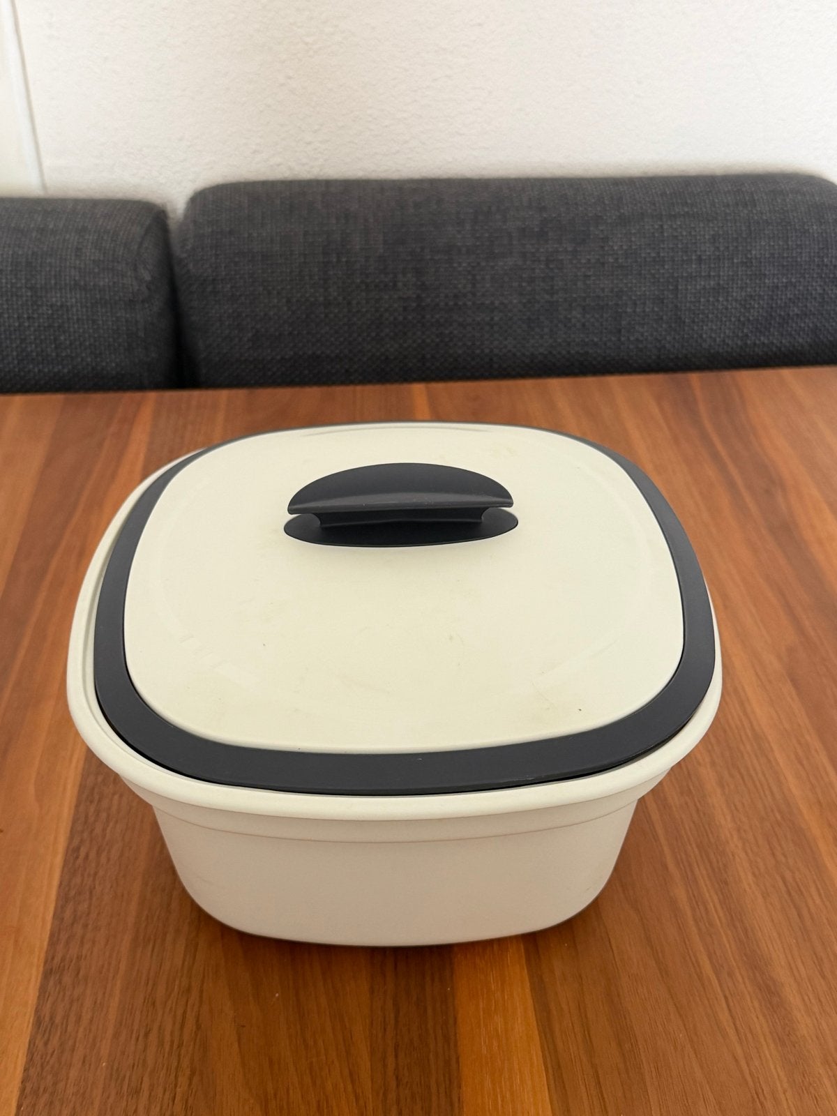 Retro Tupperware Serveerwonder - Ivoorwit/Blauw, Overige kleuren, Schaal, Ophalen of Verzenden, Zo goed als nieuw