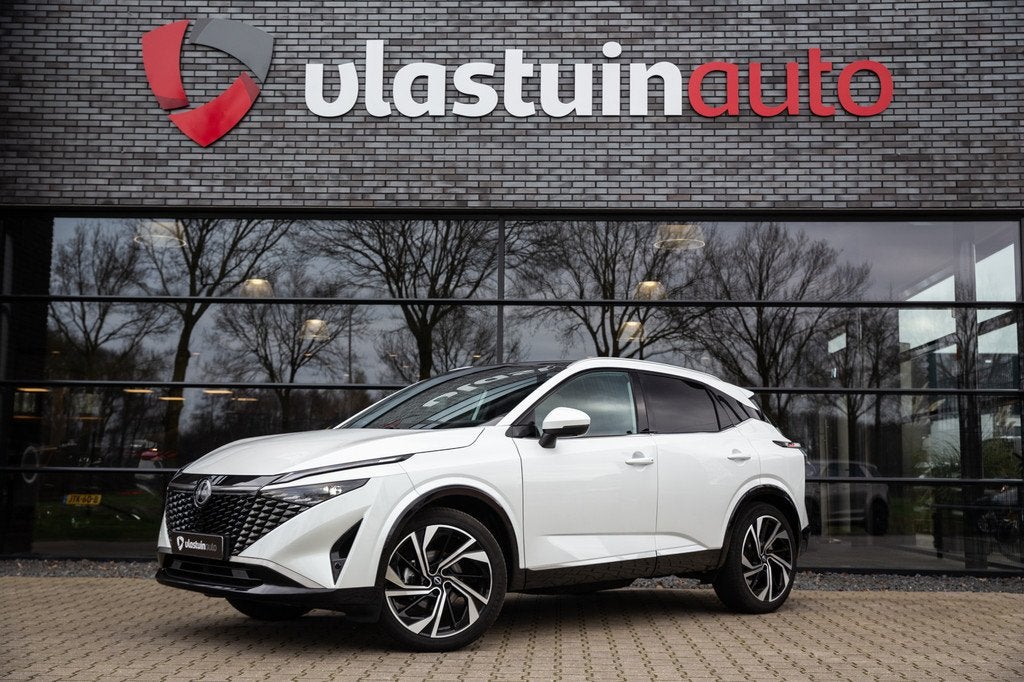 Nissan QASHQAI 1.3 MHEV Xtronic Tekna Plus Propilot , Panora, Auto's, Zwart, 4 cilinders, Automatische klimaatregeling, Wit