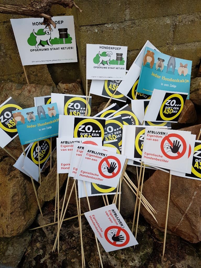 25 Anti-HondenPoep Vlaggetjes (mèt Gratis Verzending), Verzenden, Nieuw