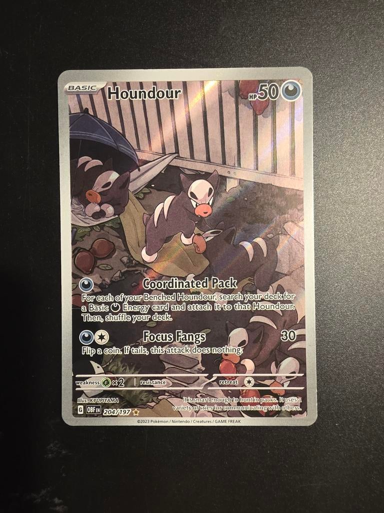 Houndoor pokemon kaart OBF, Ophalen of Verzenden