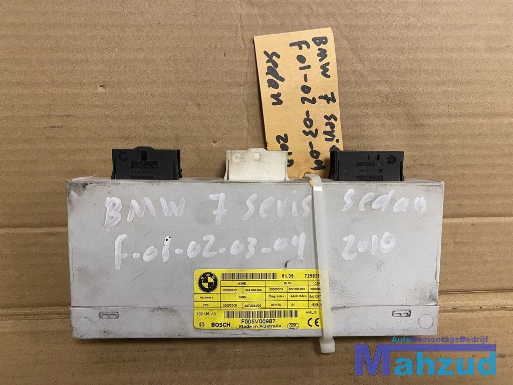 BMW 5 7 SERIE F10 F01 Achterklep module 7258363 61357258363, Petuelring 130
80788  Munich, DE, Gebruikt, Deur, Info@bmw.de
