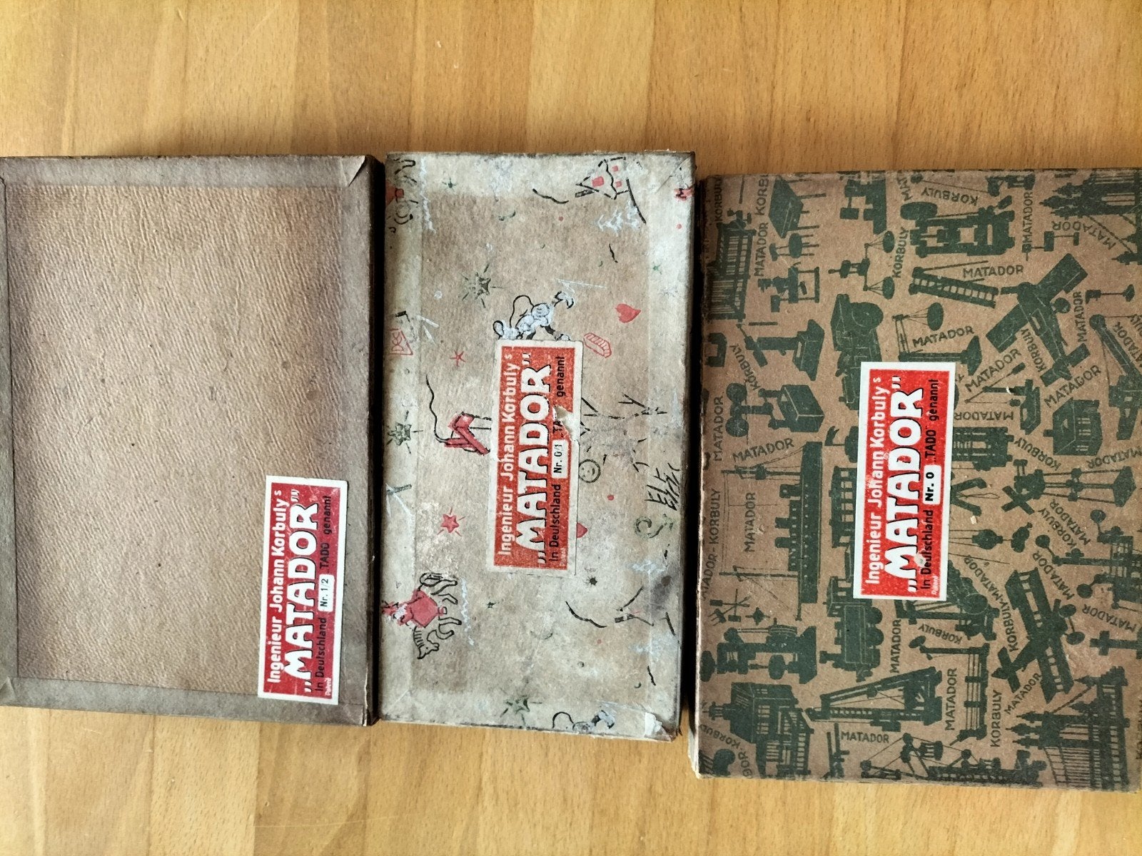 Vintage Matador bouwdozen -Johann Korbuly - Houten speelgoed, Ophalen of Verzenden