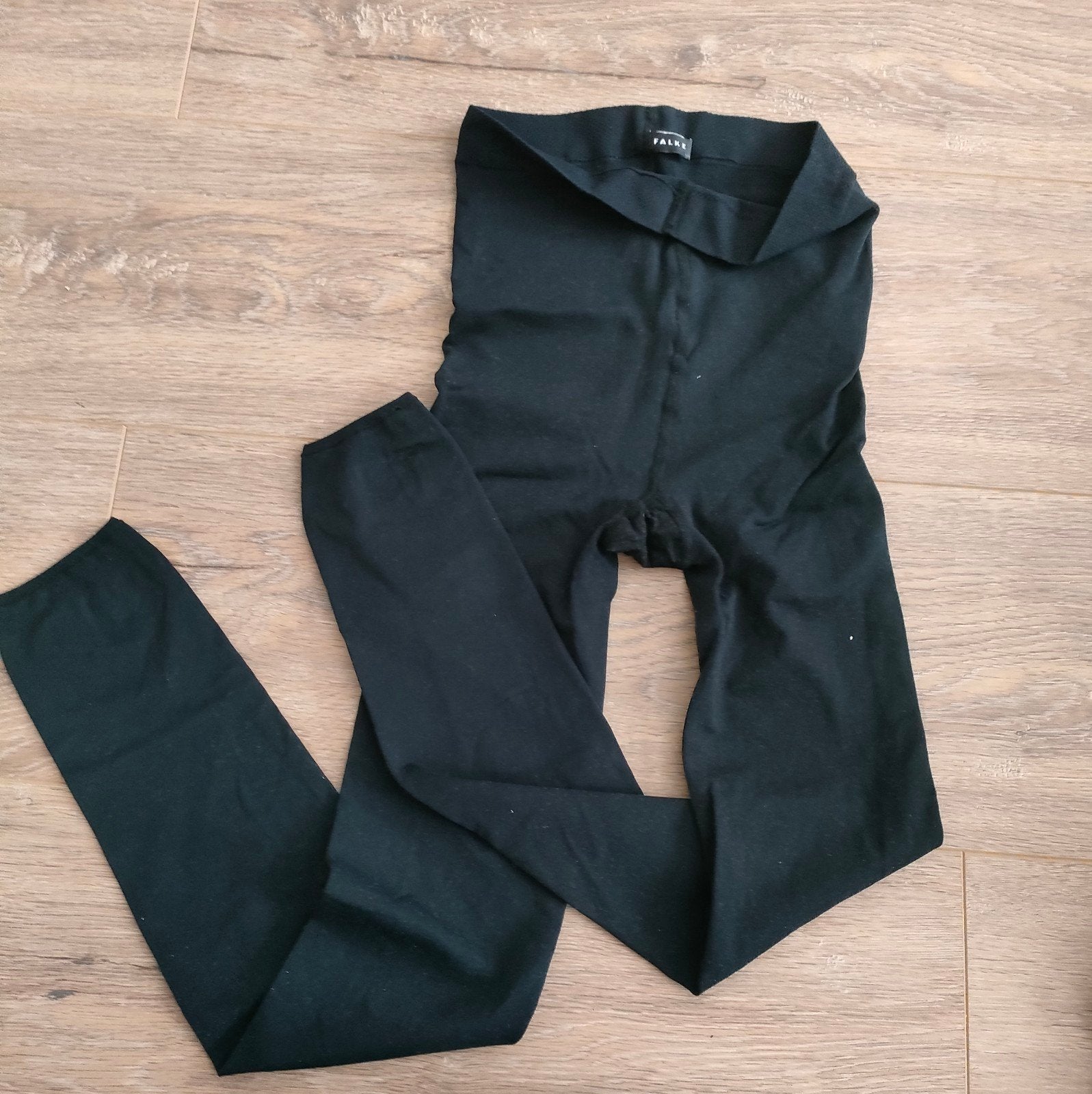 Stevige leggings zonder voet v. Falke. Zwart, bruin & groen., Legging, Zwart, Falke, Ophalen of Verzenden