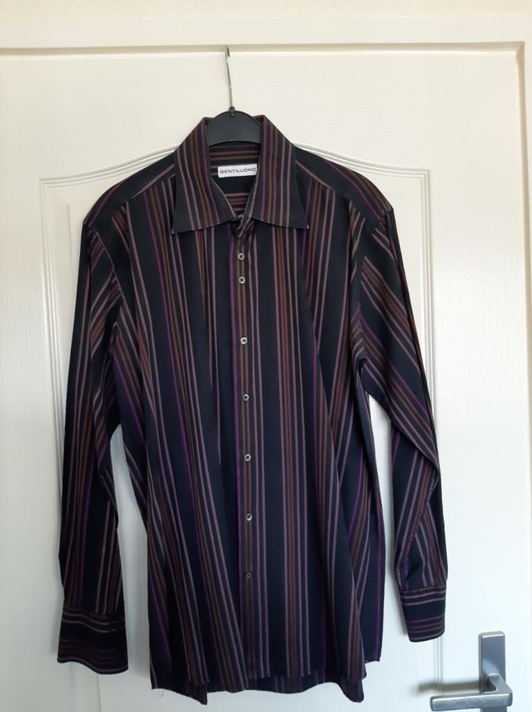Gentiluomo Overhemd ZGAN. Maat 39, Blauw, Zo goed als nieuw, Gentiluomo, Halswijdte 39/40 (M)