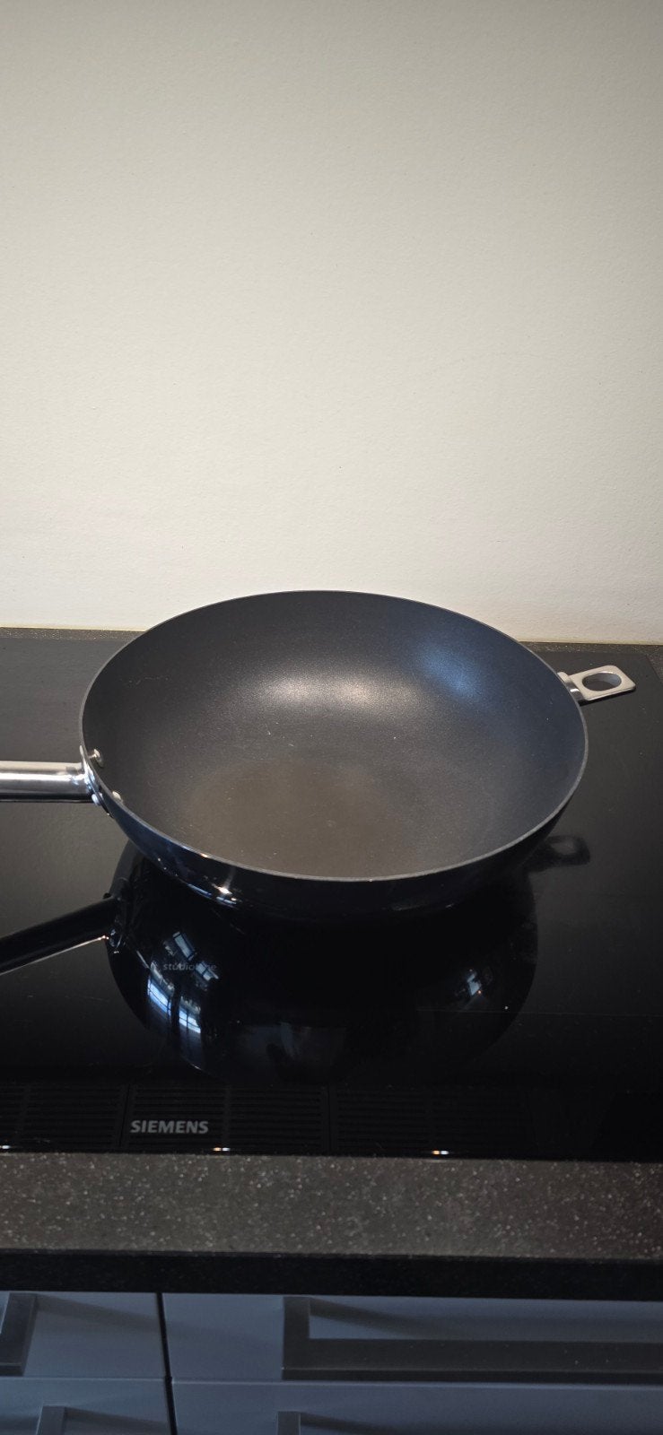 IKEA Wokpan - 35 cm - Geschikt voor Inductie, Gebruikt, Ophalen of Verzenden, IKEA, Rvs