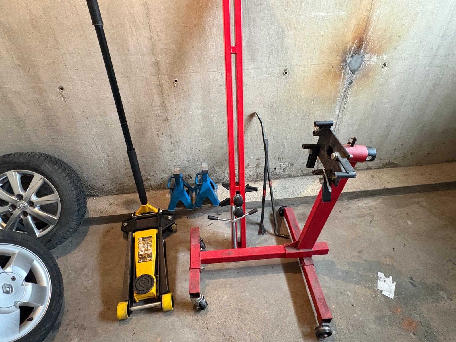 Garagekrik en motorsteun, Ophalen, Gebruikt, Hydraulisch, Garagekrik