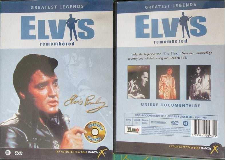 ELVIS PRESLEY, DVD Elvis remembered, 1 uur docu, Alle leeftijden, Ophalen of Verzenden, Zo goed als nieuw