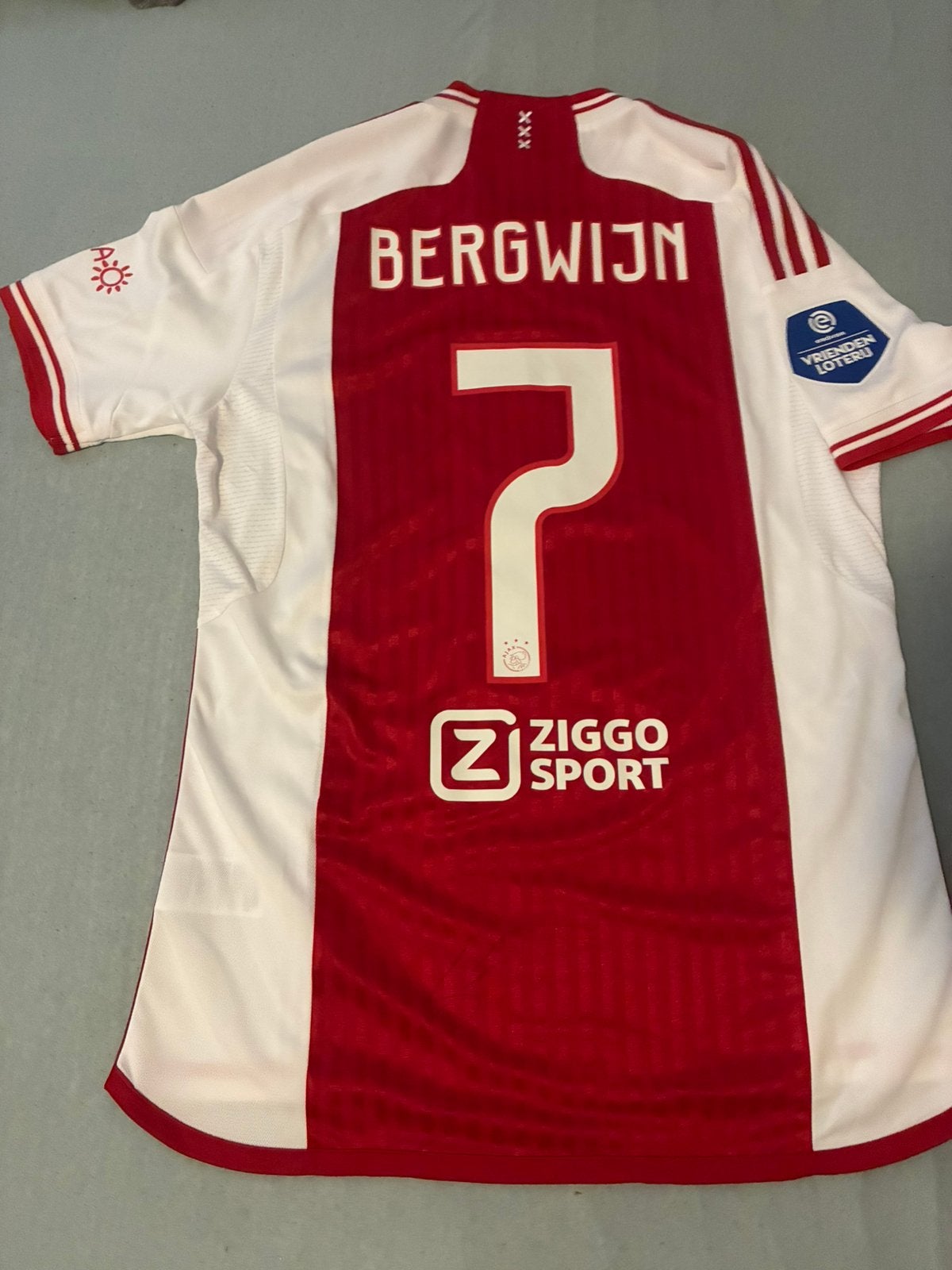 Matchworn shirt Steven Bergwijn Ajax - met LOA!, Maat M, Ophalen of Verzenden, Gebruikt, Shirt