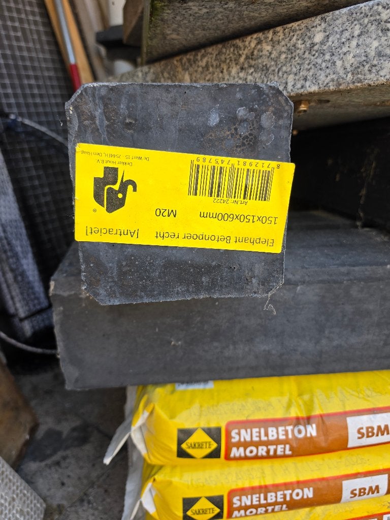 4x Betonpoer incl bevestigingsmateriaal en zakken beton, Ophalen, Nieuw, Minder dan 25 cm, 50 cm of meer