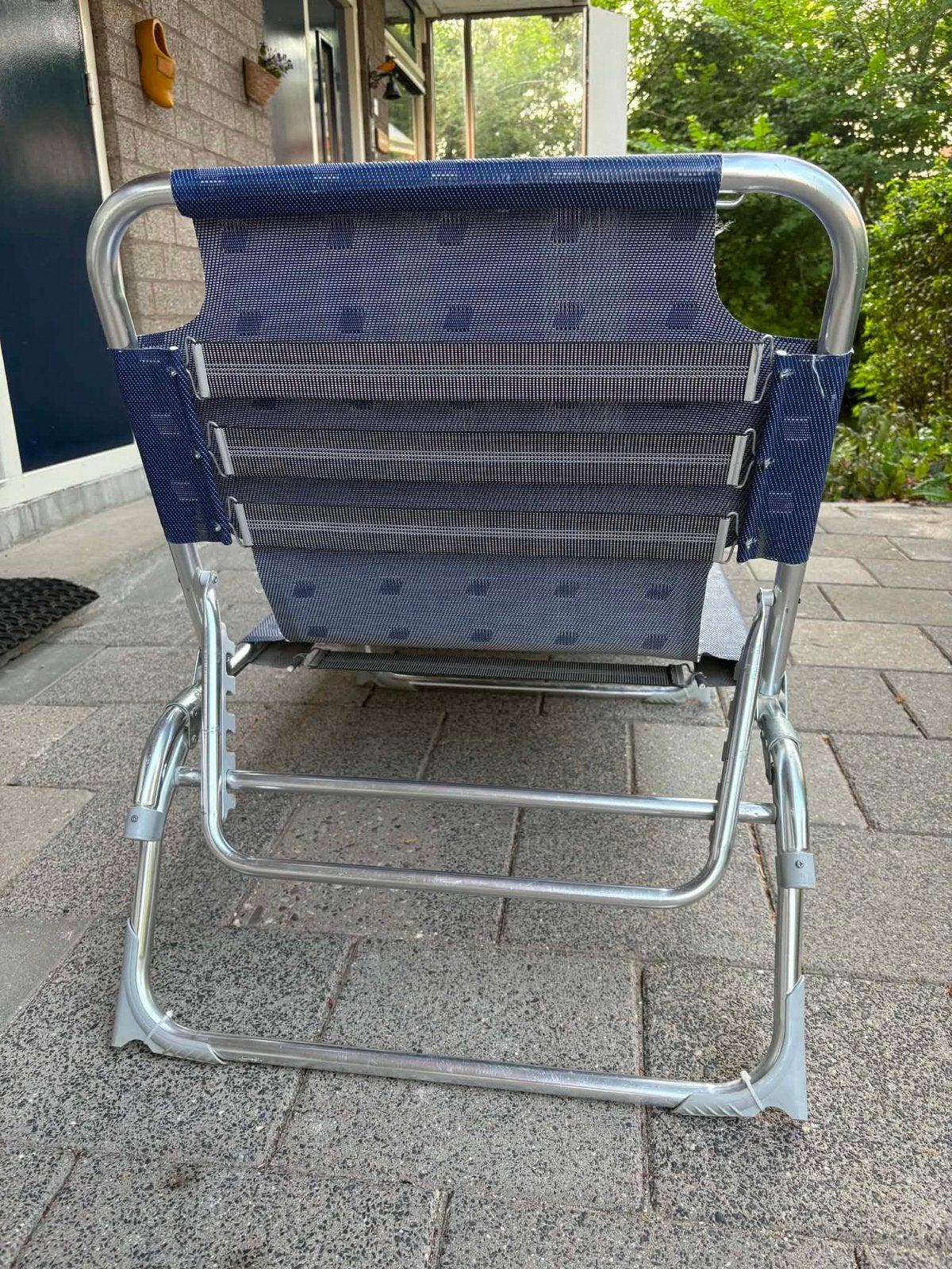 Tuin of strand stretcher/ ligbed. Per stuk 30 euro, Ophalen, Zo goed als nieuw, Aluminium, Verstelbaar