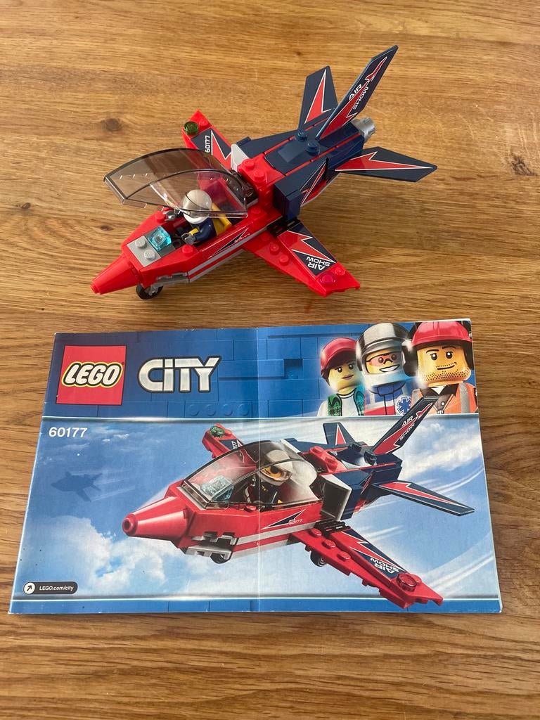 Lego City 60177 Airshow Jet - Compleet met instructies, Lego, Ophalen of Verzenden, Complete set, Inclusief instructies