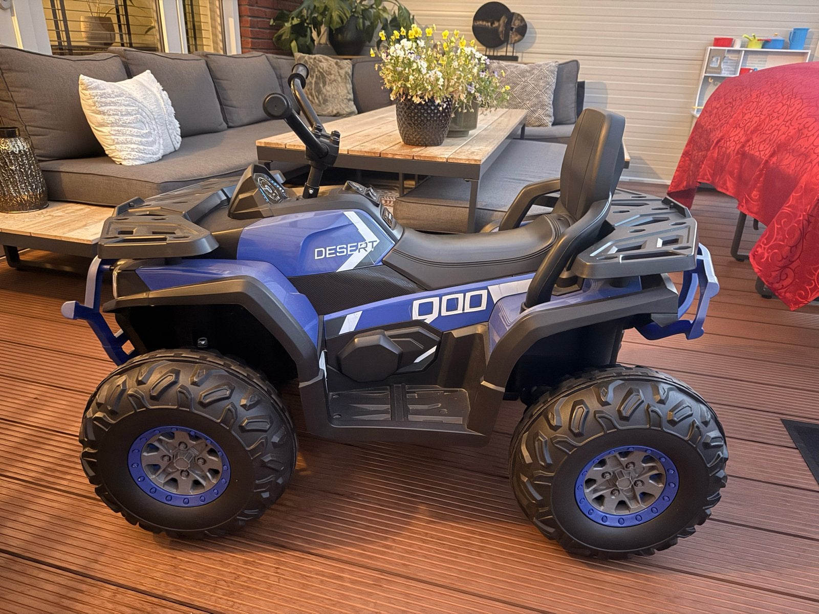 Elektrische Kinderquad quad 12V blauw, Ophalen, Zo goed als nieuw