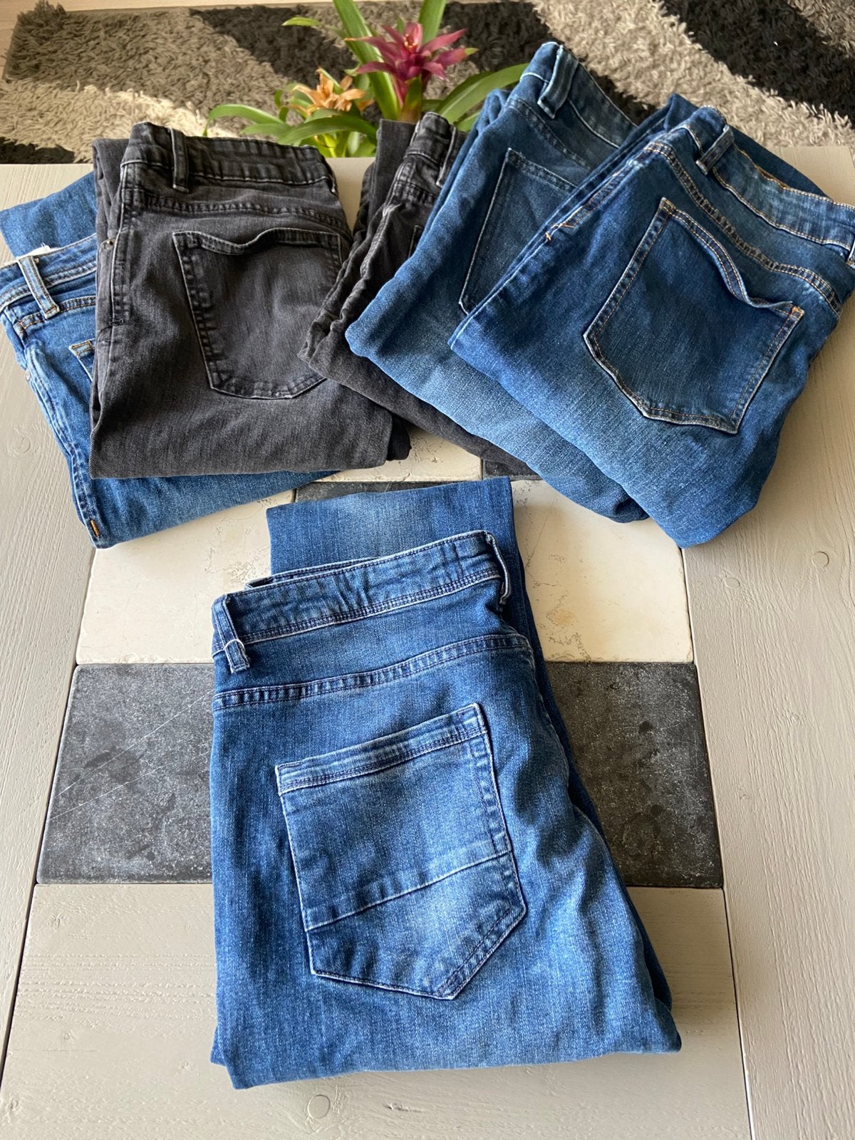 6 Spijkerbroeken voor 14 euro !!!, Ophalen of Verzenden, Gedragen, Blauw, W32 (confectie 46) of kleiner