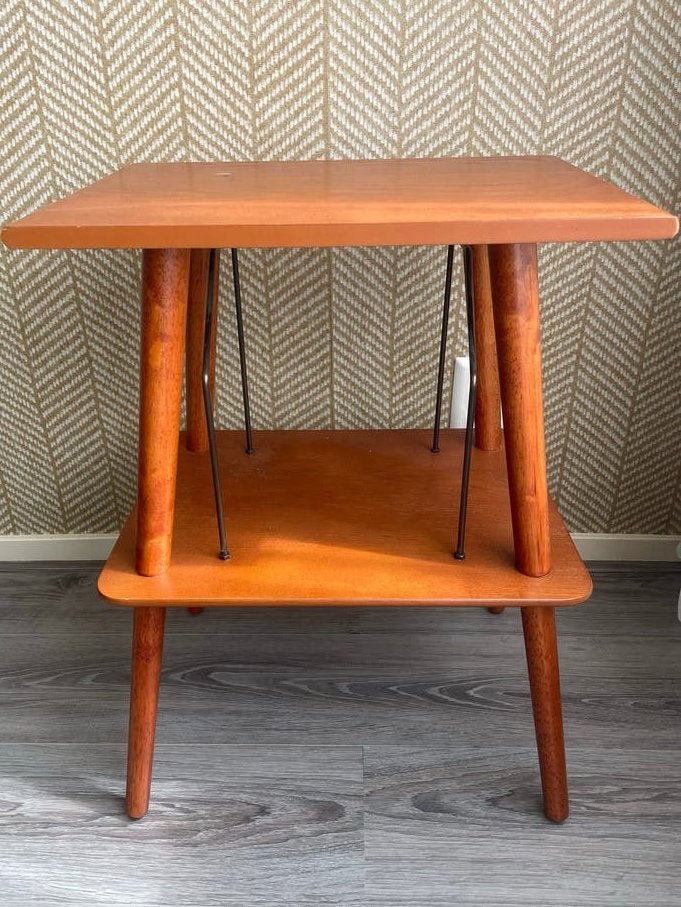 Vintage ontwerp Audiomeubel Platenspeler Tafel, Ophalen, Minder dan 55 cm, Gebruikt, 60 cm of meer