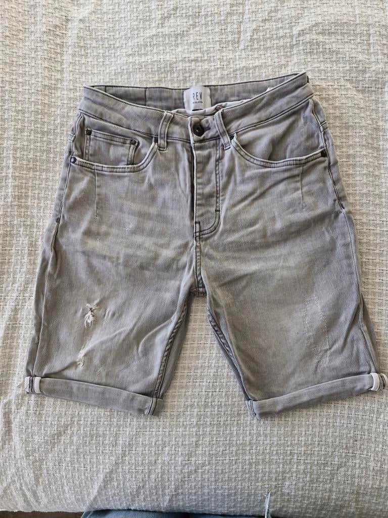 Revelation Denim korte broek  - Grijs, W32 (confectie 46) of kleiner, Ophalen of Verzenden, Grijs, Gedragen