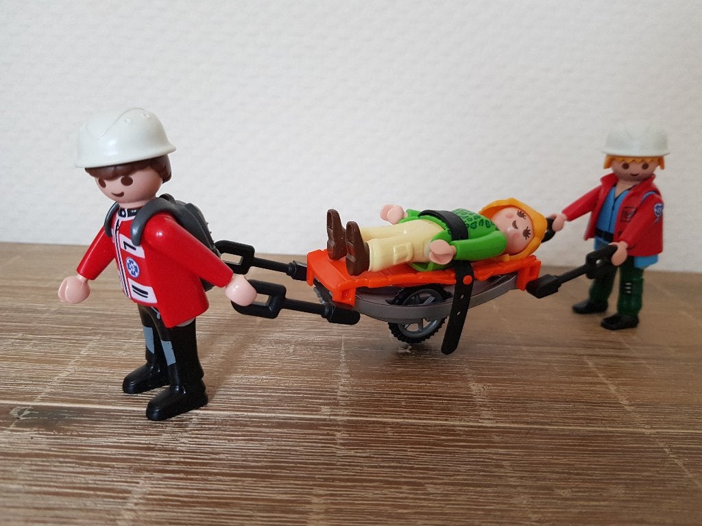Playmobil 5430 reddingsteam met brancard en patient, Ophalen of Verzenden, Zo goed als nieuw