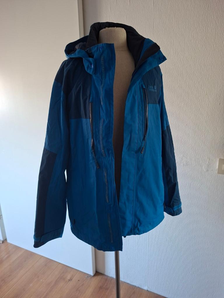 Jack Wolfskin Heren Outdoor Jas Maat L Blauw, Maat 52/54 (L), Blauw, Ophalen of Verzenden, Zo goed als nieuw