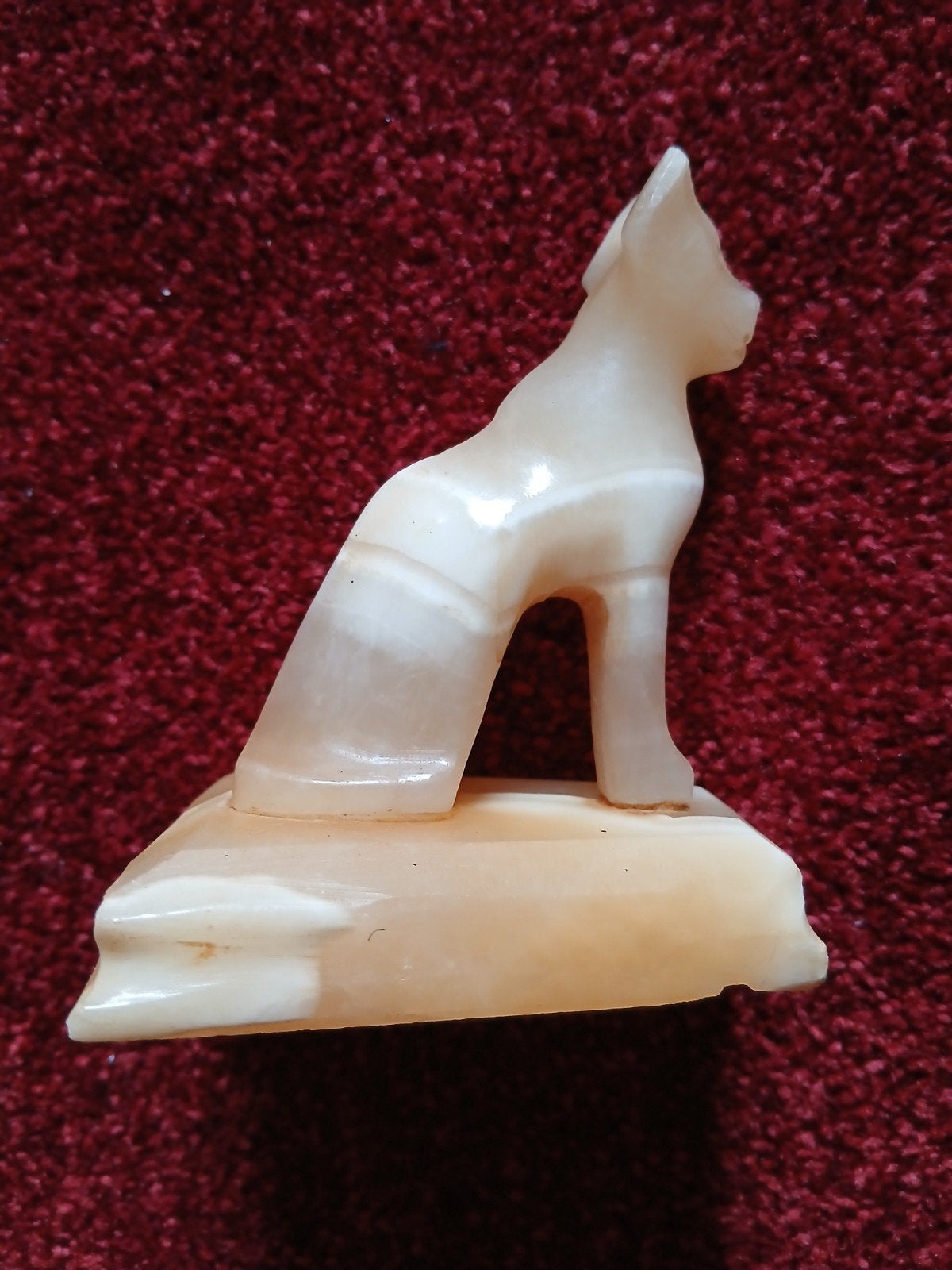 Albasten Kat Beeldje - Egyptische stijl, Verzamelen, Ophalen of Verzenden, Gebruikt, Dier