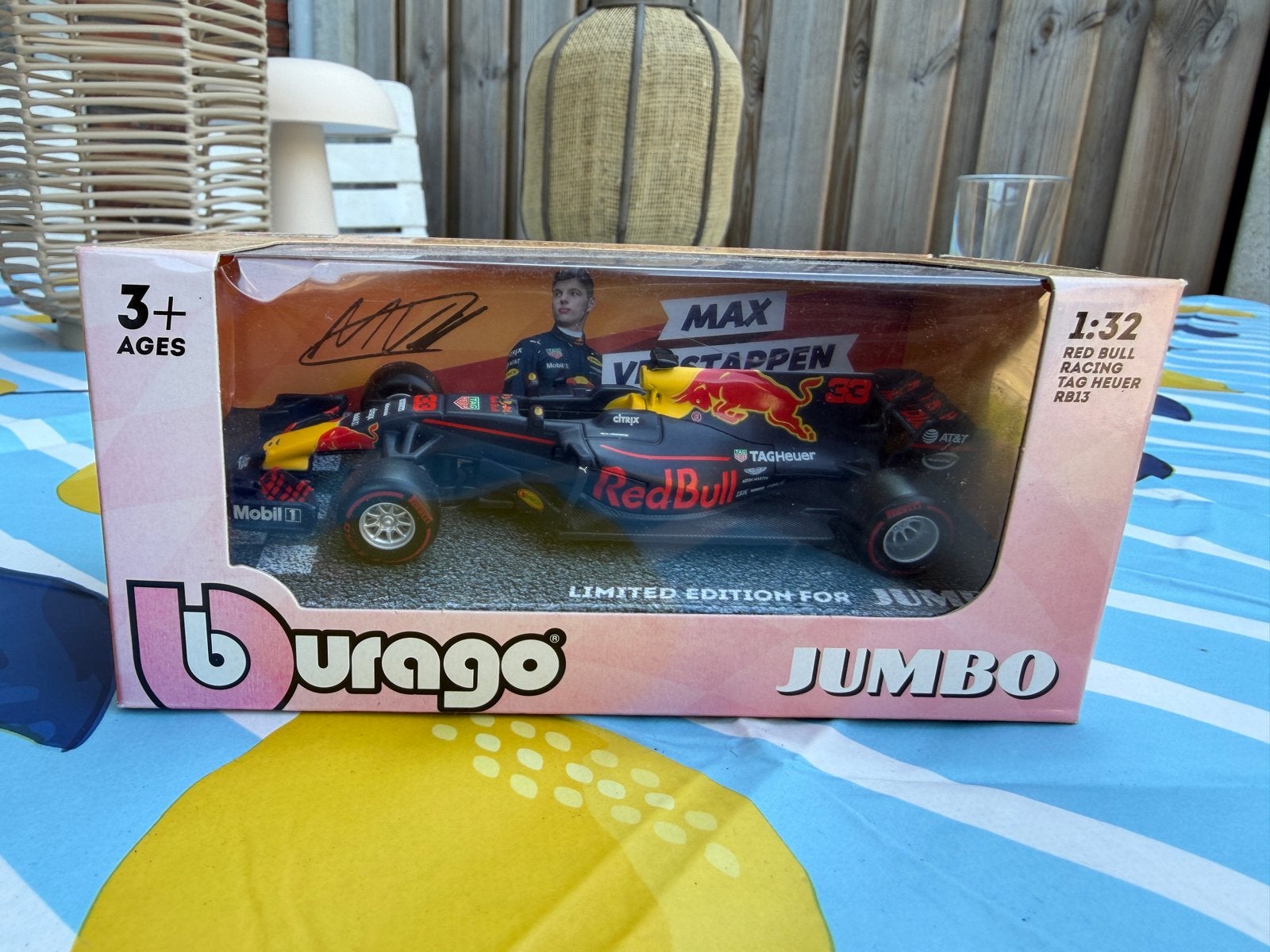 Burago Max Verstappen Red Bull Racing RB13 1:32 Jumbo, Overige merken, Auto, 1:32 tot 1:50, Nieuw