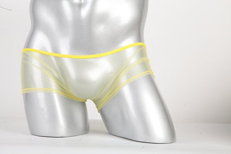 Gele doorzichtige heren boxer / mannen onderbroek sexy, Kleding | Heren, Verzenden, Geel, Boxer