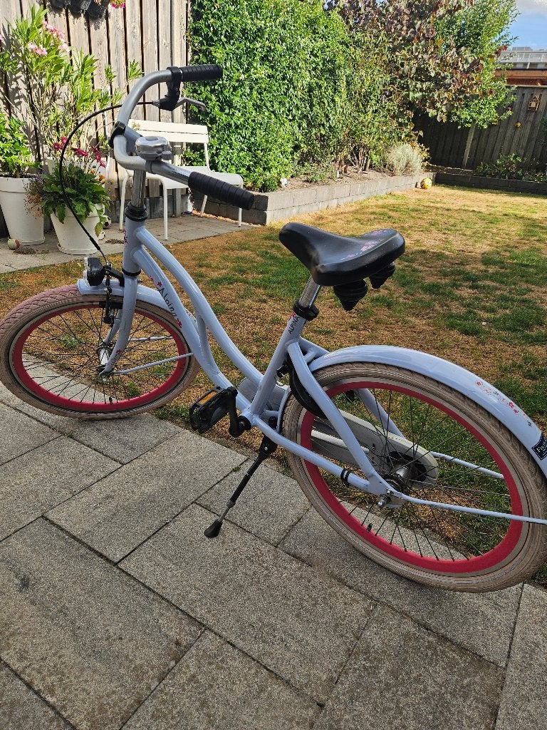 Alpina meisjesfiets 22 inch - lichtblauw, Ophalen, Terugtraprem, 22 inch, Gebruikt